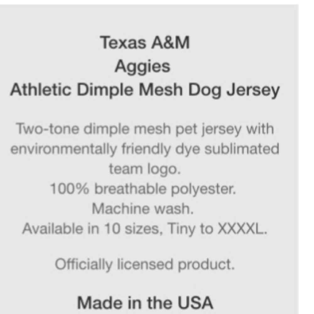 All Star DOGS XX-Large Texas A&M V-Neck Dog Aggies Game Tee. NWT - Picture 2 of 3